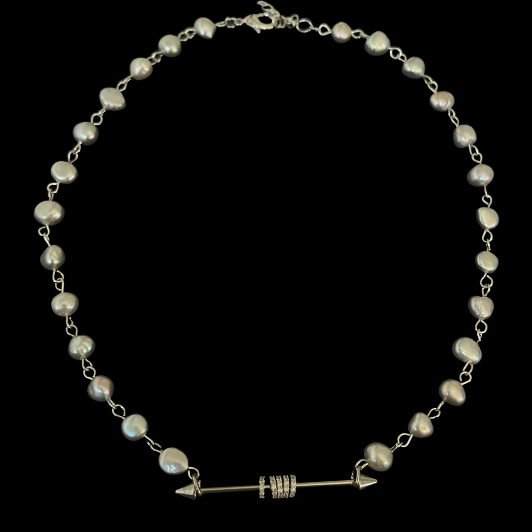 Pointed Crystal Barbell Choker