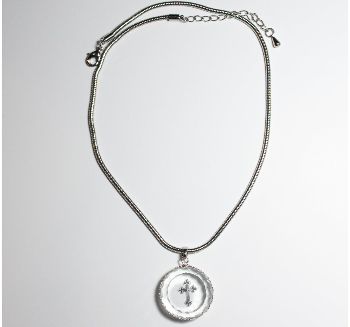 Glass Cross Necklace Twelve