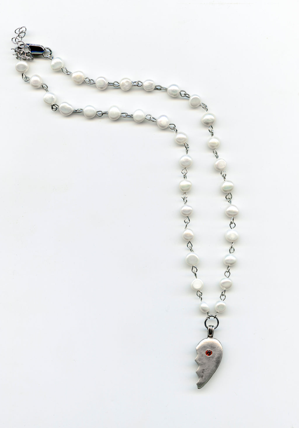 Gemstone Best Friend Necklace Pearl Single