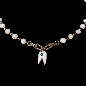 Emerald Tooth Necklace
