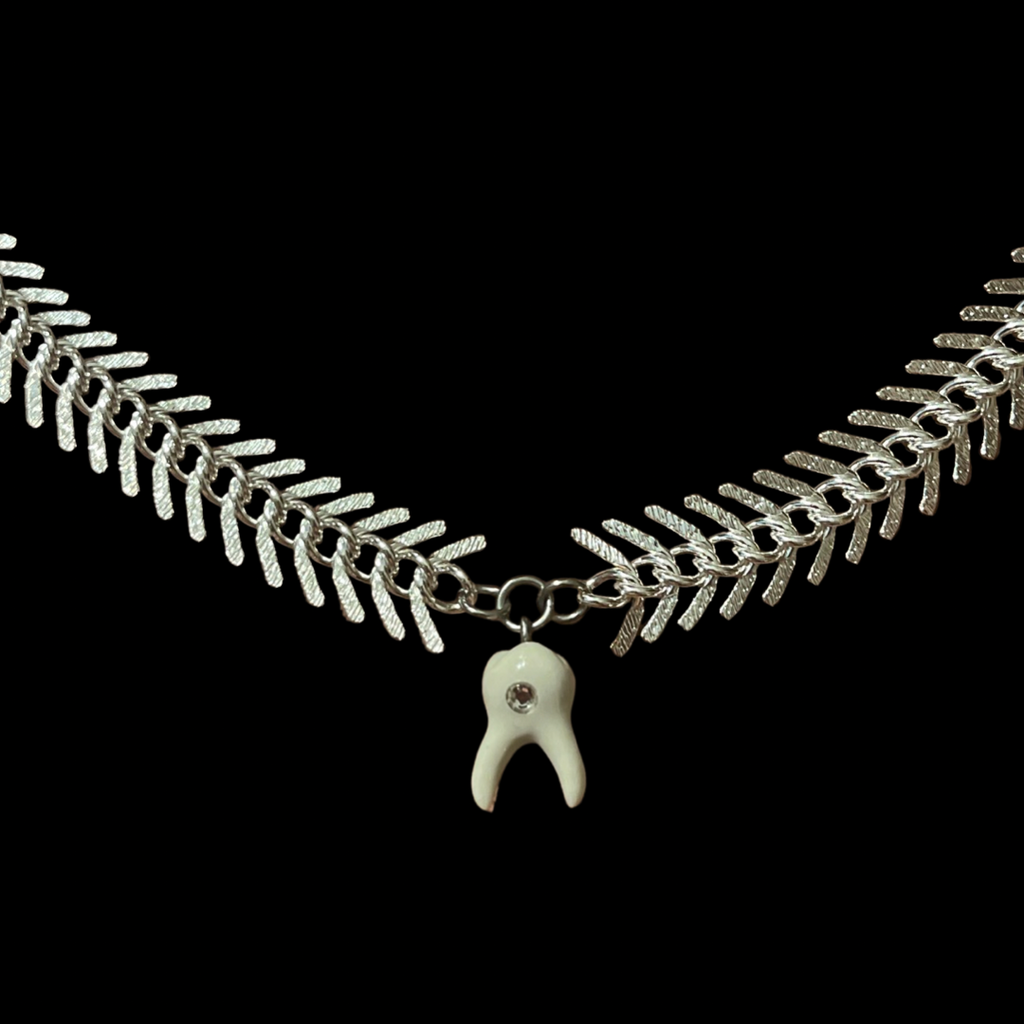 Razor tooth necklace