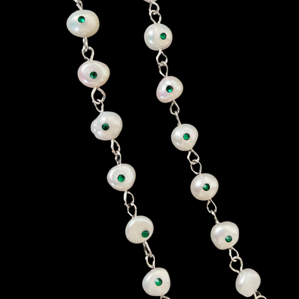 Green Freshwater Pearl necklace